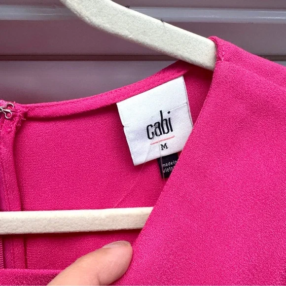 CAbi Delight Midi Dress in fuchsia pink, style #6578 Long Sleeve Dress - Picture 8 of 16